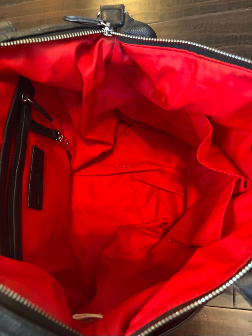 Lily Jade backpack Black Leather Tote with Front Flap Pocket and Tassel luxury - Picture 9 of 10